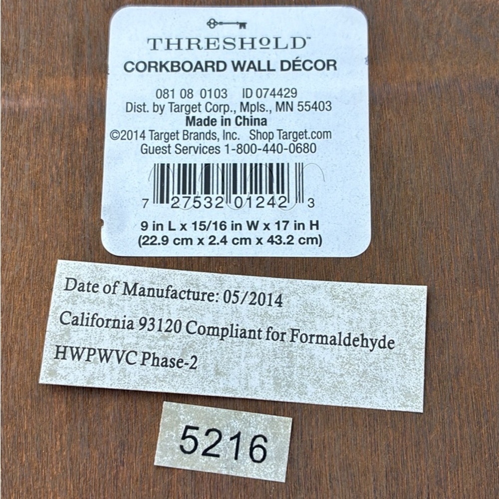 Threshold Wooden Cork Board - Picture 4 of 4